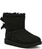 Color:Black - Image 1 - Girls' Mini Bailey Bow II Water Resistant Boots (Youth)