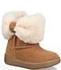 Color:Chestnut - Image 1 - Girls' Ramona Suede Crib Boots (Infant)