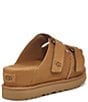 Color:Chestnut - Image 3 - Goldenstar Hi Slide Suede Sandals