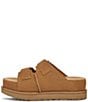 Color:Chestnut - Image 4 - Goldenstar Hi Slide Suede Sandals