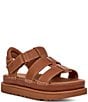 Color:Tan - Image 1 - Goldenstar Strap Leather Platform Sandals