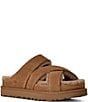 UGG Greenport Suede Cross Strap Platform Slide Sandals - Image 1