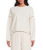 UGG Hayvie Long Sleeve Crew Neck Textured Knit Oversized Coordinating Pullover - Image 1