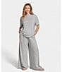 Color:Grey Heather - Image 4 - UGG® Holsey Peached Knit Wide-Leg Lounge Pants