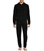 UGG UGG® Hughes Long Sleeve Cozy Knit Lounge Pullover, Color:Black - Image 3