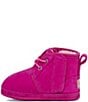 Color:Rock Rose - Image 4 - UGG® Kids' Baby Neumel Suede Crib Shoes (Infant)