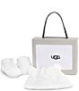 Color:Blanc De Blanc - Image 1 - UGG® Kid's Bixbee And Beanie Crib Shoes Gift Set (Infant)
