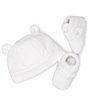 Color:Blanc De Blanc - Image 2 - UGG® Kid's Bixbee And Beanie Crib Shoes Gift Set (Infant)