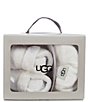 Color:Blanc De Blanc - Image 3 - UGG® Kid's Bixbee And Beanie Crib Shoes Gift Set (Infant)