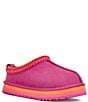 Color:Raspberry Multi - Image 1 - Kids' Tazz Suede Platform Slippers (Youth)