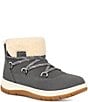 Color:Charcoal - Image 1 - Lakesider Heritage Waterproof Suede Lace-Up Booties
