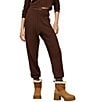 UGG Lorelai Cable Knit Whipstitch Coordinating Lounge Pants, Color:Cola - Image 1