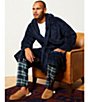 Color:Twilight - Image 2 - UGG® Loungewear Beckett Long-Sleeve Faux-Sherpa Hooded Robe