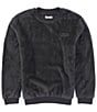 Color:Ink Black - Image 1 - UGG® Loungewear Coby Long-Sleeve Faux-Sherpa Pullover