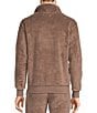 Color:Allspice - Image 2 - UGG® Loungewear Zeke Faux-Sherpa Long-Sleeve Half-Zip Pullover