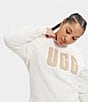 Color:Nimbus/Sand - Image 5 - UGG® Madeline Fuzzy Logo Long Sleeve Coordinating Lounge Sweatshirt