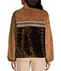Color:CHBI - Image 2 - Marlene Faux Fur Braided Full Zip Pocketed Jacket