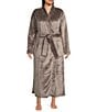 Color:Charcoal - Image 1 - UGG® Marlow Long Sleeve Double Fleece Long Wrap Cozy Robe