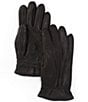Color:Black - Image 1 - Men's 3 Point Leather Gloves
