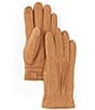 Color:Chestnut - Image 1 - Men's 3 Point Leather Gloves