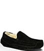 Color:Black - Image 1 - Men's Ascot Suede Moc-Toe Slippers