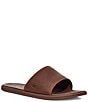 Color:Luggage - Image 1 - Men's Seaside Leather Slides