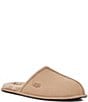 Color:Sand - Image 1 - Men's Scuff Suede Slippers