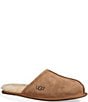 Color:Chestnut - Image 1 - Men's Scuff Suede Slippers