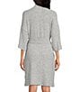 Color:Grey Heather - Image 2 - UGG® Monrose Peached Knit 3/4 Sleeve Cozy Robe