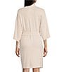Color:Oatmeal Heather - Image 2 - UGG® Monrose Peached Knit 3/4 Sleeve Cozy Robe