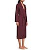 UGG Myra Lightweight Knit Bracelet Sleeve Shawl Collar Long Robe, Color:Wild Grape - Image 3