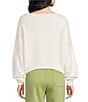 UGG Novalie Cozy Knit Long Sleeve Boat Neck Coordinating Slouchy Pullover - Image 1