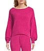 UGG Novalie Cozy Knit Long Sleeve Boat Neck Coordinating Slouchy Pullover - Image 1