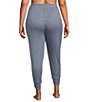 Color:Navy Heather - Image 2 - UGG® Plus Size Casia Solid Brushed Knit Coordinating Lounge Joggers
