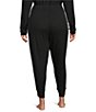 Color:Black - Image 2 - UGG® Plus Size Casia Solid Brushed Knit Coordinating Lounge Joggers