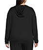 Color:Black - Image 2 - UGG® Plus Size Elettra Solid Brushed Knit Long Sleeve Coordinating Lounge Hoodie