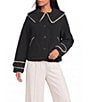 UGG Plush Fleece Peter Pan Collar Long Sleeve Jacket - Image 1