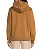 Color:Chestnut/Plaster - Image 2 - Rey Fuzzy Logo Long Sleeve Hoodie