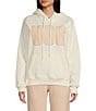 Color:Nimbus/Sand - Image 1 - Rey Fuzzy Logo Long Sleeve Hoodie