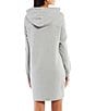 Color:Grey Heather - Image 2 - UGG® Ribbed Cuff Crew Neck Long Sleeve Aderyn Hoodie Dress