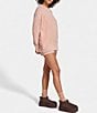 Color:Rose Tea - Image 3 - UGG® Riz Recycled Polyester Cozy Ribbed Knit Crew Neck Drop Shoulder Long Sleeve Coordinating Lounge Top