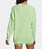 Color:Verdigris - Image 2 - UGG® Riz Recycled Polyester Cozy Ribbed Knit Crew Neck Drop Shoulder Long Sleeve Coordinating Lounge Top