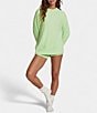 Color:Verdigris - Image 3 - UGG® Riz Recycled Polyester Cozy Ribbed Knit Crew Neck Drop Shoulder Long Sleeve Coordinating Lounge Top