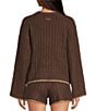 UGG Rylynn Cable Knit Long Bell Sleeves Round Neck Coordinating Pullover - Image 2
