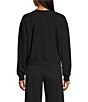 Color:Black - Image 2 - UGG® Seleste Crew Neck Long Sleeve Ribbed Hem Micro Terry Pullover