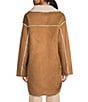 Color:Chestnut - Image 2 - UGG® Takara Faux Shearling Collared Button Front Jacket