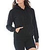 Color:Black - Image 1 - UGG® Tatiana Long Sleeve Brushed Fleece Hooded Coordinating Sweatshirt