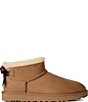 UGG Women's Ultra Mini Bailey Bow Suede Shearling Lined Booties - Image 2