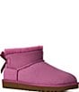 UGG Women's Ultra Mini Bailey Bow Suede Shearling Lined Booties - Image 1