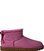 UGG Women's Ultra Mini Bailey Bow Suede Shearling Lined Booties - Image 2